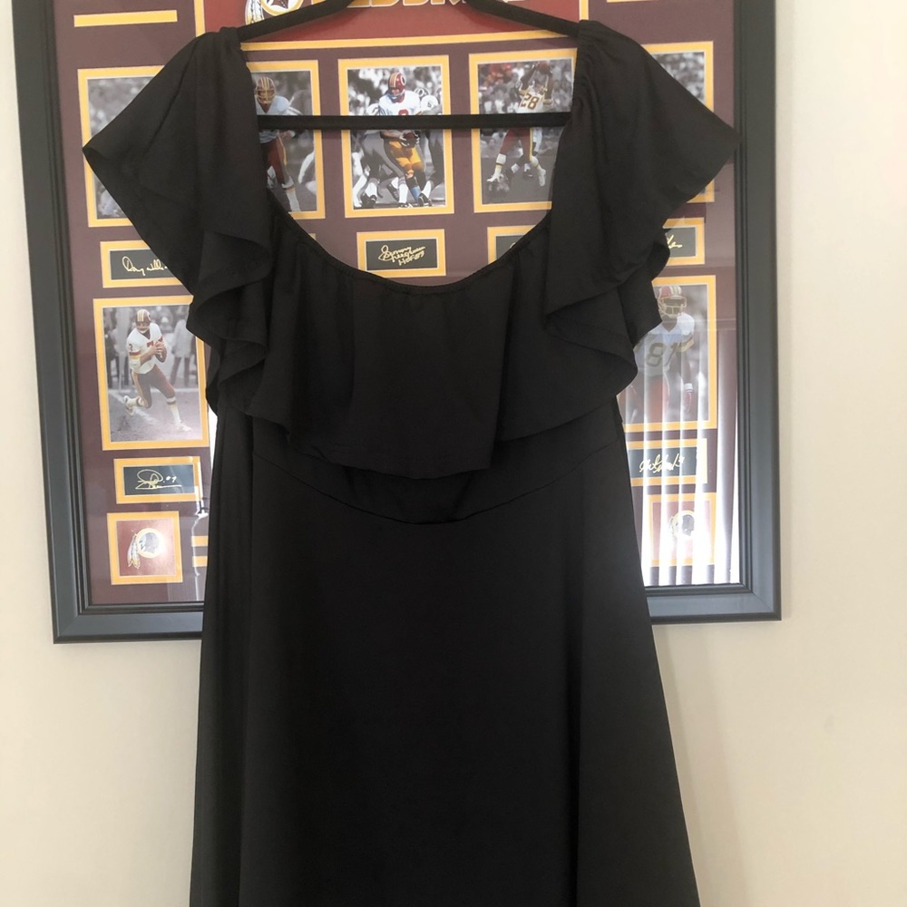 Ruffle sleeve off the shoulder dress